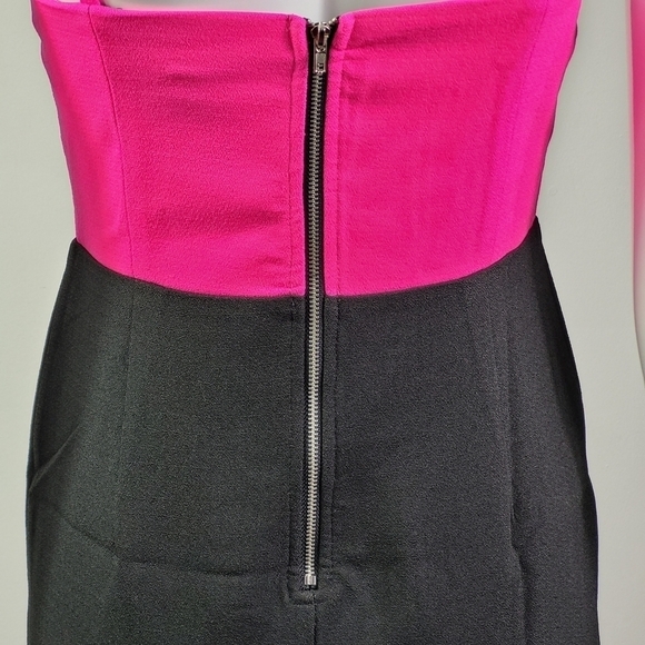 Lucy Paris Cross Front Dress Fuschia/Black Pink S - Picture 7 of 11